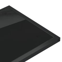 Berkfield Home Computer Side Table Black 50x35x65 cm Tempered Glass - Size: 50 x 35 x 65 cm - thumbnail 5