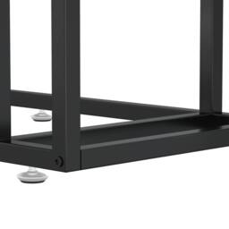Berkfield Home Computer Side Table Black 50x35x65 cm Tempered Glass - Size: 50 x 35 x 65 cm - thumbnail 6