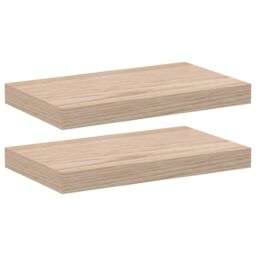 Berkfield Home Floating Shelves 2 pcs 40x23.5x4 cm Engineered Wood in Brown - thumbnail 2
