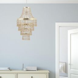 First Choice Lighting Gold Tiered Chandelier Style Light Shade in Amber - thumbnail 3