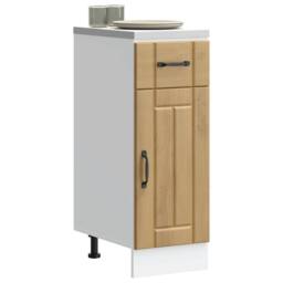 Berkfield Home Kitchen Base Cabinet Lucca Artisan Oak Engineered Wood in Brown