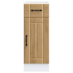 Berkfield Home Kitchen Base Cabinet Lucca Artisan Oak Engineered Wood in Brown - thumbnail 4