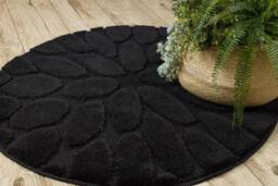 RugsX Dywaniki Łazienkowe Rug in Black - Size: 100 cm diameter - thumbnail 5