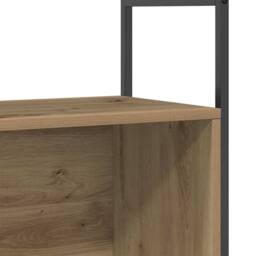 Berkfield Home Book Cabinet Artisian Oak 80x30x78, 5 cm Engineered Wood in Brown - thumbnail 8