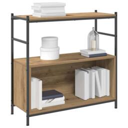 Berkfield Home Book Cabinet Artisian Oak 80x30x78, 5 cm Engineered Wood in Brown - thumbnail 3