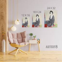 "Artery8 Woman In Summer Clothing Canvas Wall Art Print Goyo Hashiguchi - Size: W18"" x H24""" - thumbnail 4
