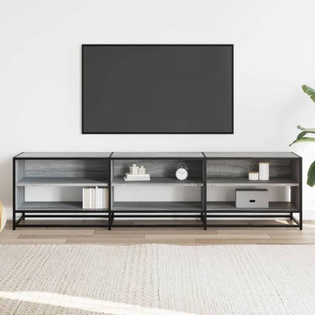 Berkfield Home TV Cabinet Grey Sonoma 180x40x46 cm Engineered Wood - Size: 180 x 40 x 46 cm - image 1
