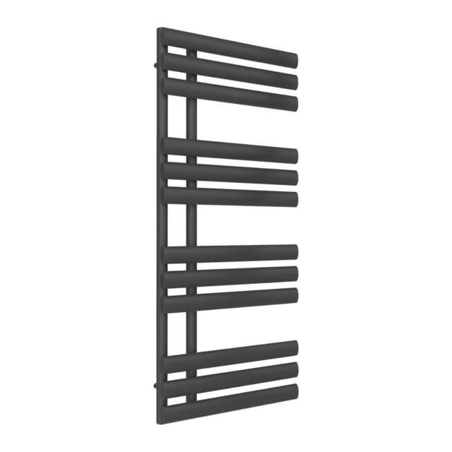 Bathroom Kingdom Chisa Anthracite Designer Flat Panel Heated Towel Rail 1130x500 in Grey - image 1