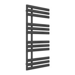 Bathroom Kingdom Chisa Anthracite Designer Flat Panel Heated Towel Rail 1130x500 in Grey