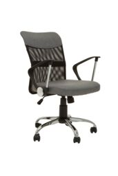 Orsina Home Office Chair With Chrome Arms in Grey