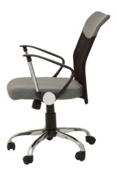 Orsina Home Office Chair With Chrome Arms in Grey - thumbnail 5