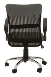 Orsina Home Office Chair With Chrome Arms in Grey - thumbnail 4