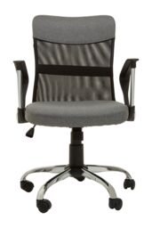 Orsina Home Office Chair With Chrome Arms in Grey - thumbnail 3