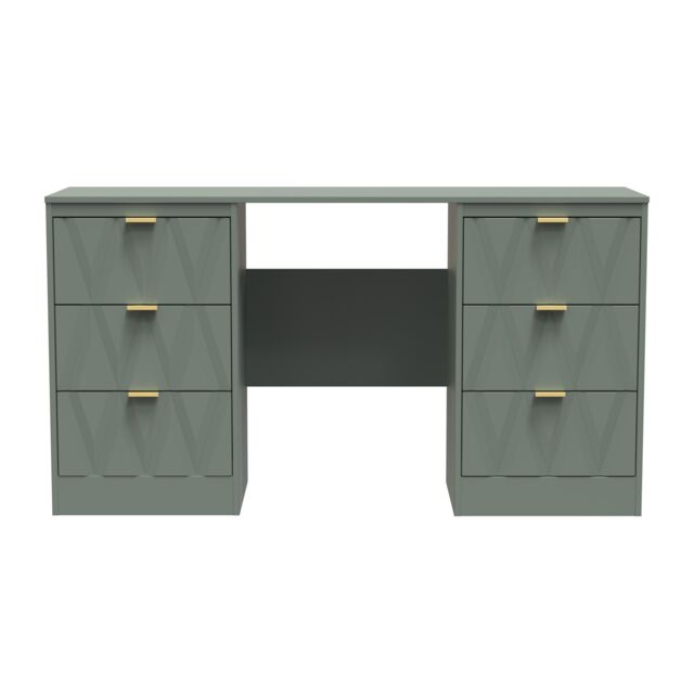 Ready Assembled 2 U Washington 6 Drawer Kneehole Desk (Ready Assembled) in Pale Green - image 1