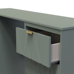 Ready Assembled 2 U Washington 6 Drawer Kneehole Desk (Ready Assembled) in Pale Green - thumbnail 5