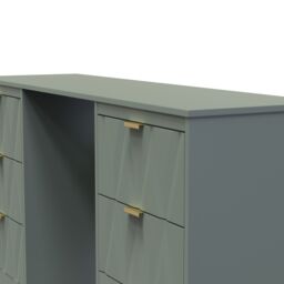 Ready Assembled 2 U Washington 6 Drawer Kneehole Desk (Ready Assembled) in Pale Green - thumbnail 4