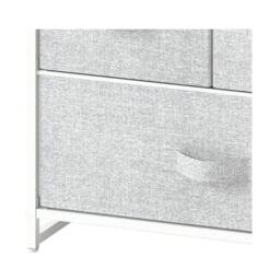 VOGREX Grey 7 Fabric Drawer Bedroom Storage Chest - thumbnail 4