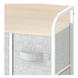 VOGREX Grey 7 Fabric Drawer Bedroom Storage Chest - thumbnail 3