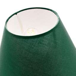Happy Homewares Traditional Cotton Coolie Lampshade Suitable for Table Lamp or Pendant in Dark Green - Size: 10 inches - thumbnail 5