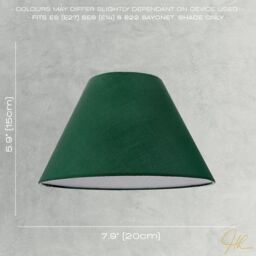 Happy Homewares Traditional Cotton Coolie Lampshade Suitable for Table Lamp or Pendant in Dark Green - Size: 10 inches - thumbnail 6