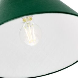 Happy Homewares Traditional Cotton Coolie Lampshade Suitable for Table Lamp or Pendant in Dark Green - Size: 10 inches - thumbnail 3