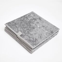 OHS Pack of 4 Crushed Velvet Folding Storage Box Cube in Charcoal - thumbnail 6