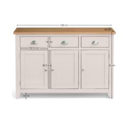Cheshire Premium Kensington Sideboard in Elephant Grey & Euro Oak - thumbnail 4