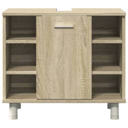 Berkfield Home 4 Piece Bathroom Furniture set Sonoma Oak Engineered Wood in Light Tan - thumbnail 5