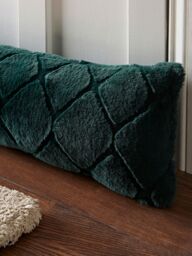 Catherine Lansfield 'Cosy Diamond' Draught Excluder in Bottle Green - thumbnail 2