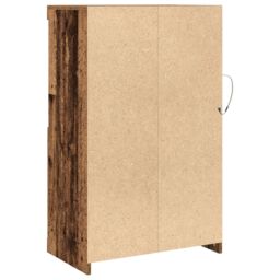 Berkfield Home Sideboard with LED Lights Old Wood 60, 5x37x100 cm in Brown - Size: 5 x 37 x 100 cm - thumbnail 8