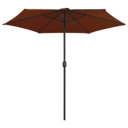 Berkfield Home Outdoor Parasol with Aluminium Pole 270x246 cm Terracotta in Brown - thumbnail 3