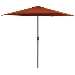 Berkfield Home Outdoor Parasol with Aluminium Pole 270x246 cm Terracotta in Brown - thumbnail 2