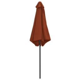 Berkfield Home Outdoor Parasol with Aluminium Pole 270x246 cm Terracotta in Brown - thumbnail 4