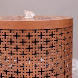 Primrose Geometric Cut Out Design Water Feature With LED Lights 32cm in Brown - thumbnail 3