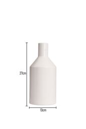 BHS Bottle Ceramic Vase in Cream - thumbnail 4