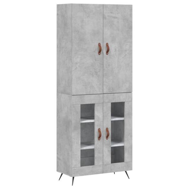 Berkfield Home Highboard Concrete Grey 69.5x34x180 cm Engineered Wood - image 1