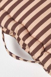 Homescapes Cotton Thin Stripe Floor Cushion in Beige - Size: 40 cm x 40 cm - thumbnail 4