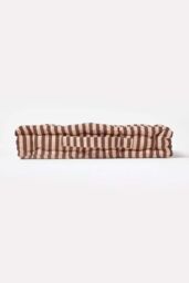 Homescapes Cotton Thin Stripe Floor Cushion in Beige - Size: 40 cm x 40 cm - thumbnail 5