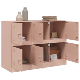 Berkfield Home Sideboard Pink 99x39x73 cm Steel - Size: 99 x 39 x 73 cm - thumbnail 5