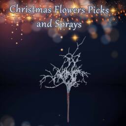 VFM e-Store Christmas Curly Twig Pick Decoration 21cm x 15cm Silver X 1 - Size: 21 cm x 15 cm - thumbnail 3