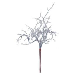 VFM e-Store Christmas Curly Twig Pick Decoration 21cm x 15cm Silver X 1 - Size: 21 cm x 15 cm