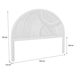 sweeek Natural rattan headboard in Beige - Size: EU King - thumbnail 5