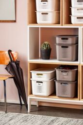 SmartStore d Basket 15' with bamboo lids x2 in White - thumbnail 4