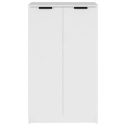 Berkfield Home Shoe Cabinet White 59x35x100 cm Engineered Wood - Size: 59 x 35 x 100 cm - thumbnail 6