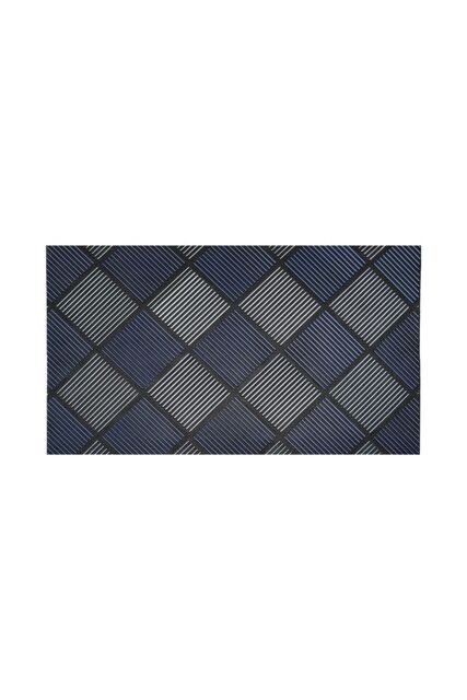JVL Platina Scraper Rubber Doormat 40x70cm Silver/Blue in Blue - Size: 40 cm x 70 cm - image 1