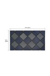 JVL Platina Scraper Rubber Doormat 40x70cm Silver/Blue in Blue - Size: 40 cm x 70 cm - thumbnail 5