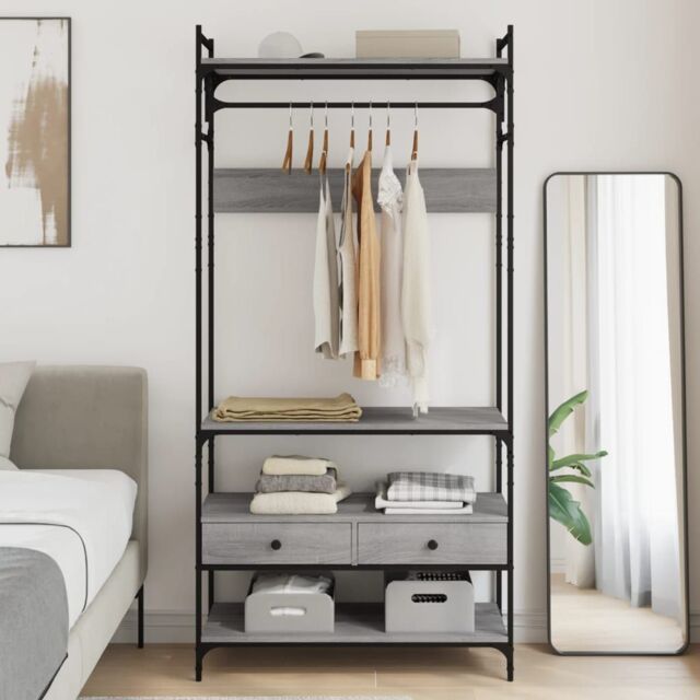 Berkfield Home Wardrobe with Drawers Grey Sonoma 89x39x184.5 cm Engineered Wood - image 1