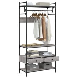Berkfield Home Wardrobe with Drawers Grey Sonoma 89x39x184.5 cm Engineered Wood - thumbnail 4