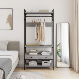 Berkfield Home Wardrobe with Drawers Grey Sonoma 89x39x184.5 cm Engineered Wood - thumbnail 3