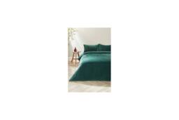 Dyzi Single Size Chevron Fleece Ultra Soft Duvet Cover Set Warm Bedding in Green - thumbnail 1